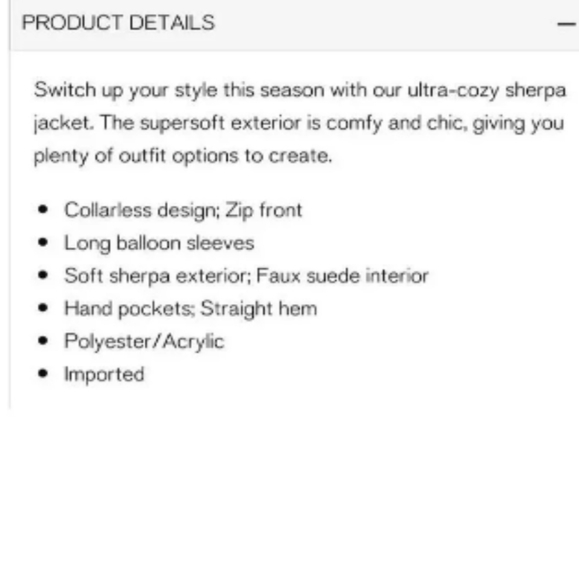 Express reversible suede/sherpa jacket. - Picture 15 of 15